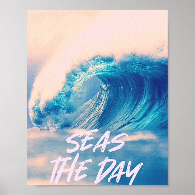 Legal Neon Wave Seas The Day Impressão (Frente)