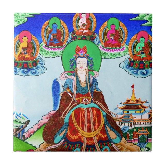 Legal oriental tibetana thangka Ouro Mãe (Frente)