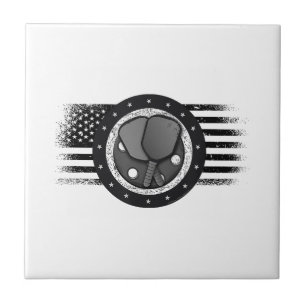Legal Pickleball Sport USA Grunge Flag - Picklebal