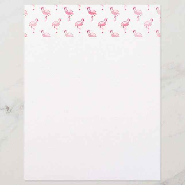 Legal Pink Tropical Flamingo Patterno em Branco (Frente)