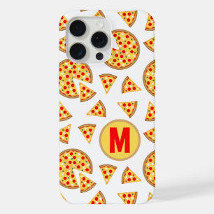 Legal pizza divertida e padrão de fatias branco Mo