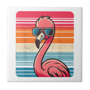 Legal Retro Flamingo nos óculos escuros dos anos 7