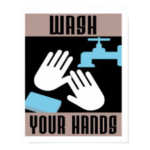 Legal Retro Lave Suas Mãos Poster