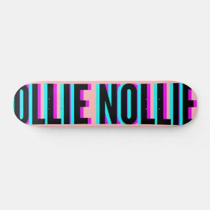 Legal Rosa claro Ollie Nollie Skateboard