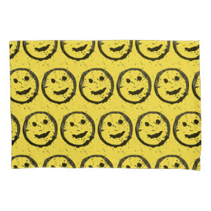 Legal Sleep Happy Smiling padrão facial amarelo