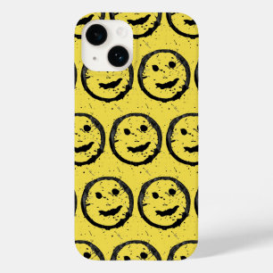 Legal Sleep Happy Smiling padrão facial amarelo