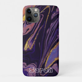 Legal Tendência Roxo Marble capas de iphone de Cas