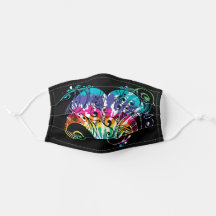 legal Tie Dye Heart em proteção a preto