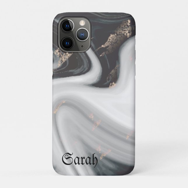 Legal Trendy Black Marble Case-Mate capas de iphon (Verso)