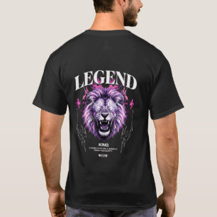 Legend King – Camiseta Streetwear Gráfica Leão Fer