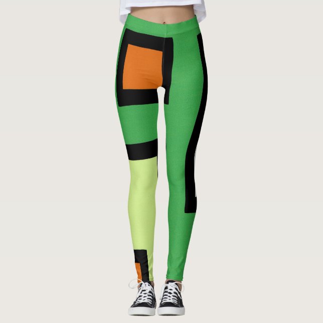 Legging 抽象画　モダン　レトロ　mapper #1 レギンス (Frente)