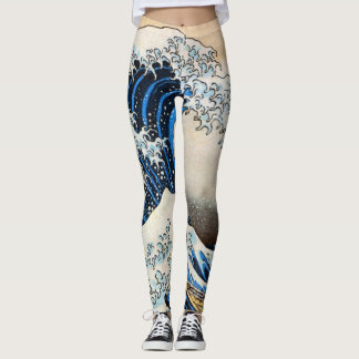 Legging 神奈川沖浪裏, grande onda do 北斎, Hokusai, Ukiyo-e