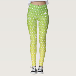 Legging 麻 の 葉 ASANOHA | Padrão KIMONO tradicional japonês