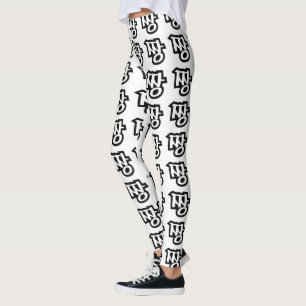 Legging 짱 JJANG - A língua coreana de Hangul do calão 