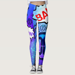 Legging 00 caneleiras cómicas do LVL