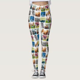 Legging 10 Quadros Brancos Arredondados com Modelo de Grad