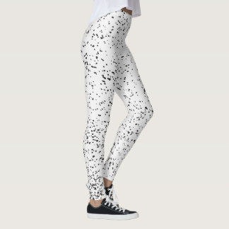 Legging 16.	 Agulha de tinta preta e branca