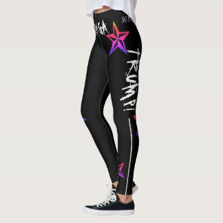 LEGGING 303 TRUMP! MAGA! RAINBOW NAUTICAL STARS, BLACKOUT
