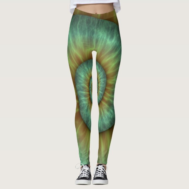 Legging 3D Cubos Azuis Aqua Geométricos (Frente)