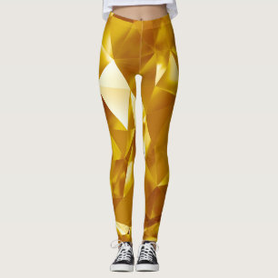 Legging 3D Geométrico: Design de Fundo Metálico