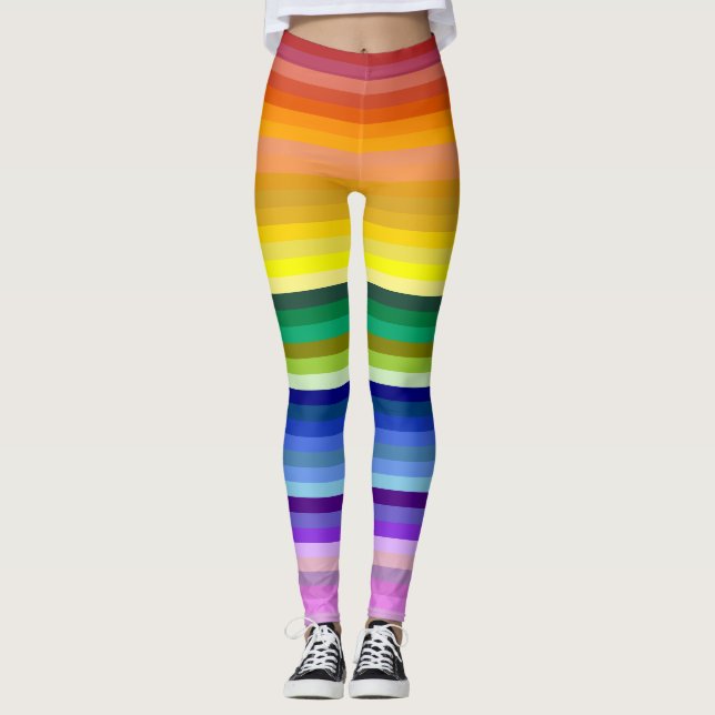 Legging 42 Stripes Espectro Arco-Íris (Frente)