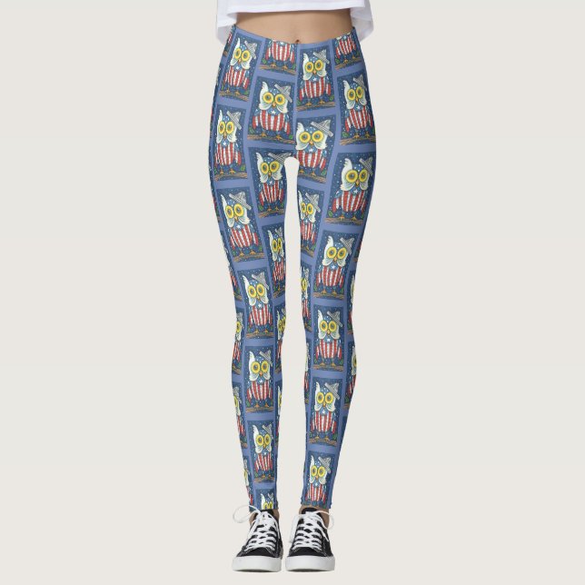 LEGGING 4 DE JULHO AMERICANA OWL, PÁSSAROS (Frente)