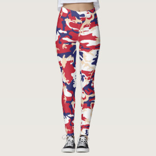 Legging 4 de Julho, Dia da Independência, Bege Camuflagem