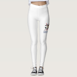Legging 4 de julho. Dia da Independência. Cães Engraçados