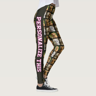Legging 6 Modelo de Foto e Texto Colagem Personalizada