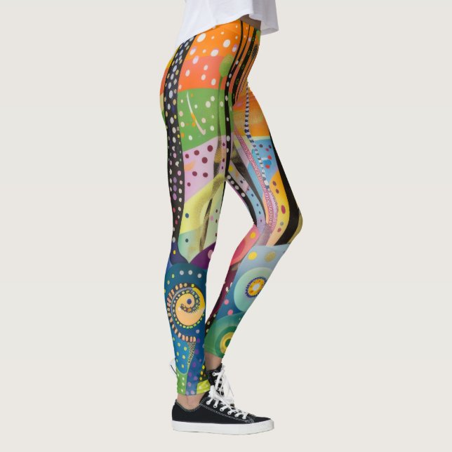 Legging 70s 60s Psychedelic Hippy Retro Hip (Direita)