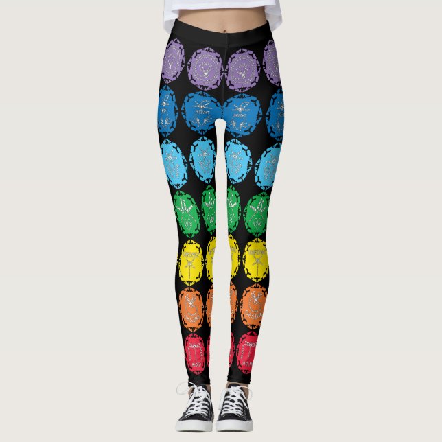 Legging 7 Dragonfly Chakras Infinity - designs (Frente)