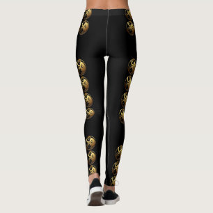 Legging 8 macacos e caneleiras mais pretas do fundo