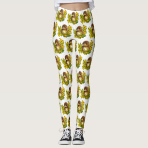 Legging A aguarela bonito extravagante do ouriço projetou