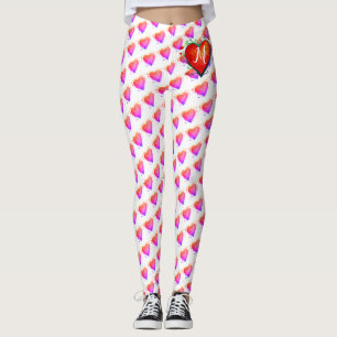 Legging A aguarela elegante empluma-se caneleiras feitas