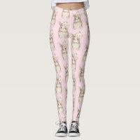 A aguarela floral feminino do coelho de coelho