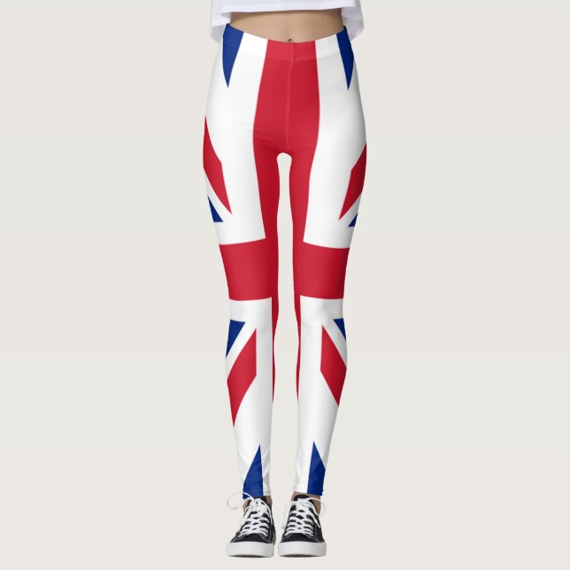 Legging A bandeira britânica ingleses refrigera caneleiras (Frente)