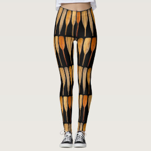 Legging A Canoa de Madeira preme a cor de fundo personaliz