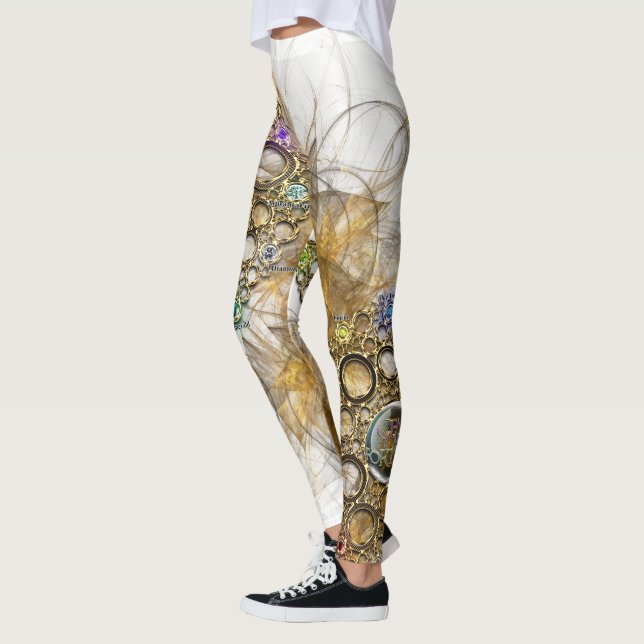 Legging A CONEXÃO DA PROSPERIDADE: Gemas da fortuna (Esquerda)