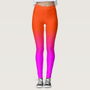 Legging A cor de néon da máscara de Ombre do rosa