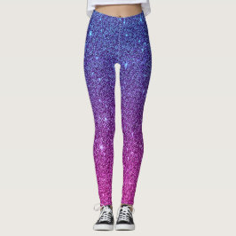 Legging A ioga de Athleisure do brilho do céu da noite