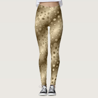 Legging A ioga Glam Dourado arfa caneleiras do exercício