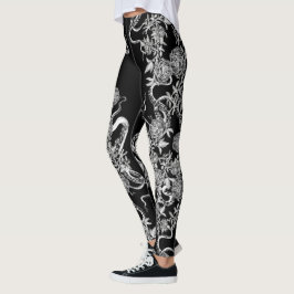 Legging A lula e as pernas Rosa preto e branco