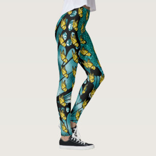 Legging A moda da Pop de borboleta social