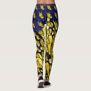 Legging A moda da Pop de borboleta social