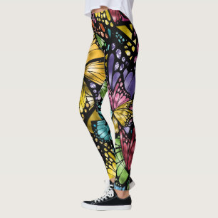 Legging A moda da Pop de borboleta social