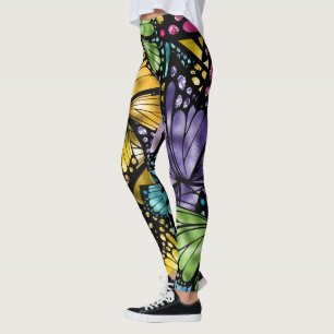 Legging A moda da Pop de borboleta social