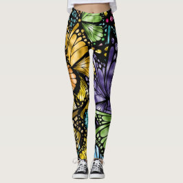 Legging A moda da Pop de borboleta social