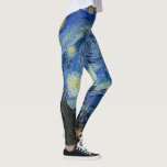 Legging A Noite Estrelada, 1889, por Vincent van Gogh<br><div class="desc">A Noite Estrelada,  1889,  por Vincent van Gogh. Ele mostra a visão da janela voltada para leste da sua sala de asilo em Santo-Rémy-de-Provence,  logo antes do nascer do sol,  com a adição de uma vila imaginária.</div>