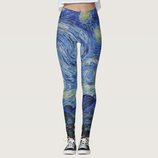 Legging A Noite Estrelada de Van Gogh (Frente)