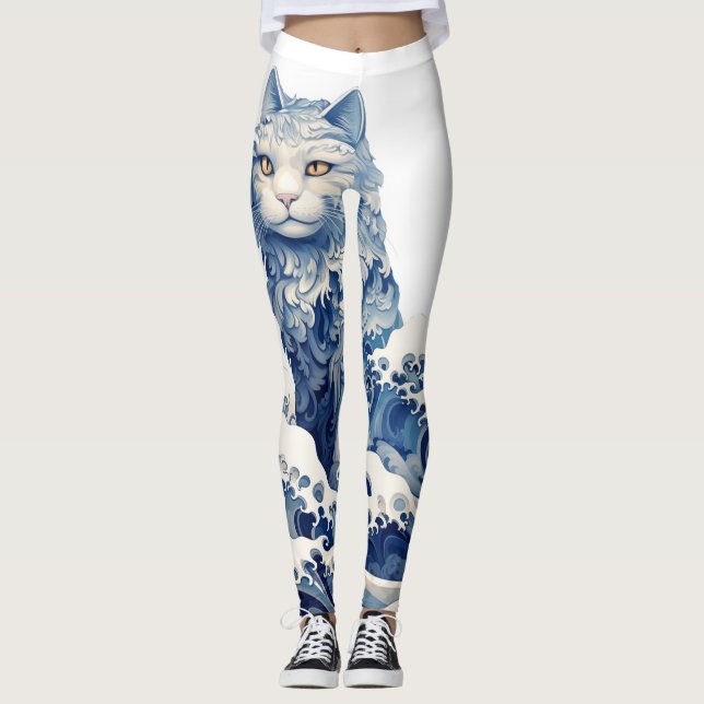 Legging A Onda De Gato De Kanagawa (Frente)